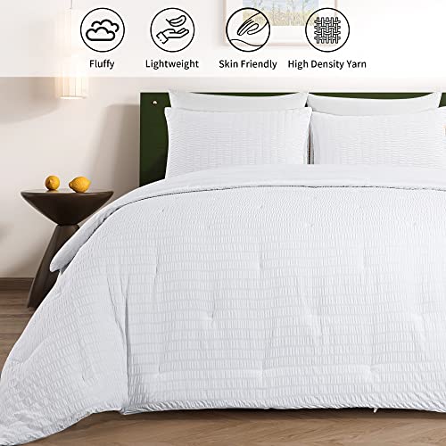 51luegk0qrl 3.jpg Oversized King Seersucker Comforter Set for Extra Comfort in Your Home | Ultra Soft White Seersucker Bedding Comfort