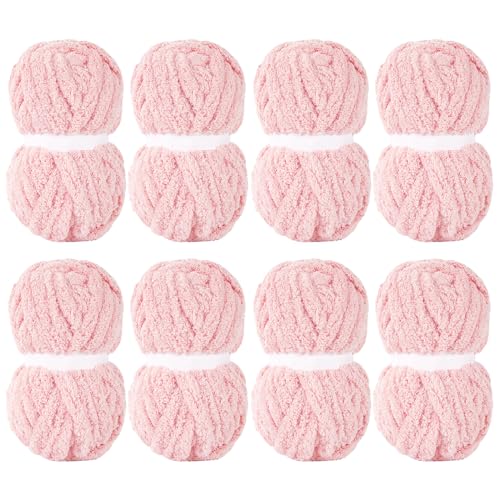 51ldmsvlekl.jpg MABOZOO 8 Pack Super Bulky Chenille Yarn for Hand Knitting and Crocheting