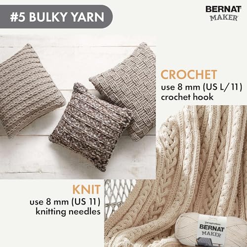 51mz4k1pfbl.jpg Bernat Maker Hyacinth Bulky Yarn - 250g Cotton Nylon - Perfect for Knitting & Crochet