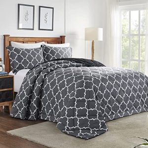 HOMBYS Ultra Soft Microfiber Reversible Bedding Sets for King Bed | HOMBYS Down Alternative Comforter with 2 Pillow