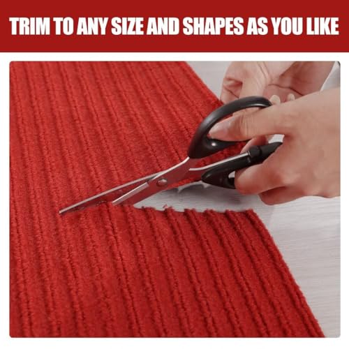 51obnljlsul 1.jpg HOMBYS Red 450GSM Extra Thick Carpet Runner for Party & Events (3x10ft), Non-Slip Rubber Backing, Wedding Ceremony & Hol