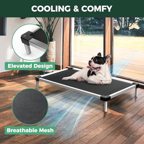 51og70ufp9l 1.jpg FXW TitanNest Cooling Chew-Proof Elevated Dog Bed for Medium and Large Dogs |Indoor/Outdoor/Camping Use Waterproof &