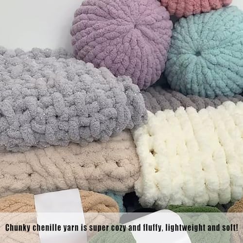 51omlph7nll.jpg Black Bulky Chenille Yarn for Hand Knitting Blankets (30 Yards, 8.8 Ounces Each)