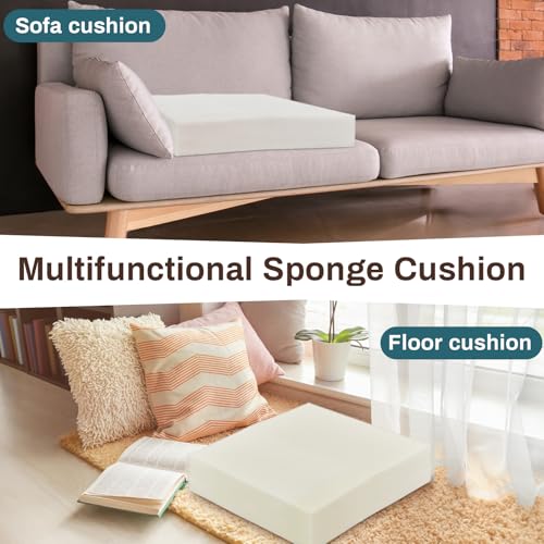 51owoz1 kel 1.jpg Frienda Extra Thick High Density Foam Cushion Replacement 2 Pack Square Cut to Size Couch or Commercial Dining Chair Pad
