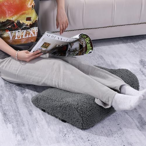 51owwrd20l 1.jpg Extra Large Sherpa Foam Recliner Leg Pillow for Sleeping and Relaxing | Wave Shape Recliner Foot Rest Cushion, Back