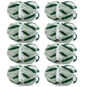 HOMBYS Super Bulky Giant Chunky Yarn for Crocheting and Hand Knitting | Large Soft and Fluffy HOMBYS 8 Pack Giant Ch