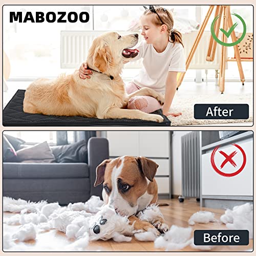 51pqz3p2el.jpg MABOZOO Indestructible Dog Bed, Chew Proof Crate Pad for Aggressive Chewers, Durable Black Kennel Pad (28x41 in) Machine