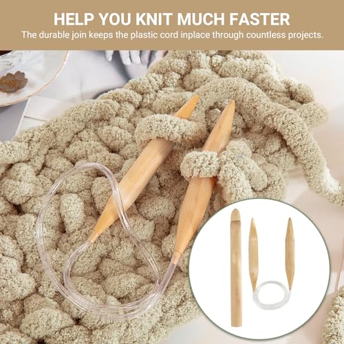 51qj 1qykal 1.jpg HOMBYS Super Bulky Big Yarn for Chunky Blanket, Fluffy Soft Jumbo Yarn with Circular Needle & Crochet Hook | HOMBYS