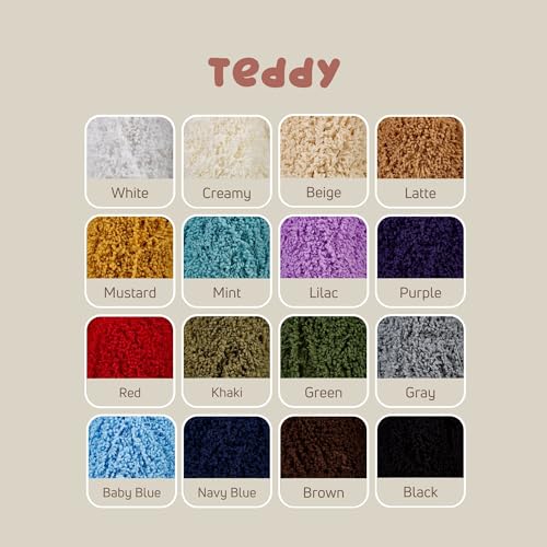 51r lbewxfl.jpg Sensy Teddy Sheepy Sherpa Fleece Yarn - Soft & Cozy for Baby Blankets, 109 Yards, Gauge 5 Bulky (Green)