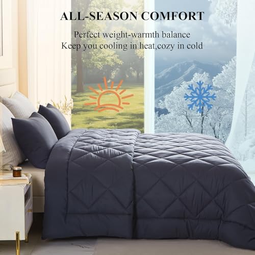 51r51oobcql.jpg Extra Large 128x120 Oversized King Comforter for All Season Use | Soft Lightweight 128x120 King Size Comforter with