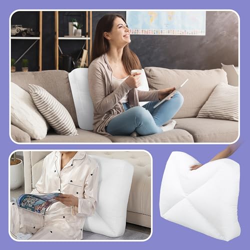 51rcxuzvnl 1.jpg HOMBYS Shredded Foam Couch Back Cushions Replacement, Durable & Supportive Lumbar Support Pillow (27.5"x18"x5"), Perfect