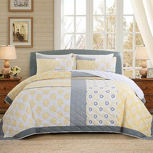 51rd7lnyg6l 2.jpg HOMBYS Oversized King Plaid Bedspread, All Season Checkered Quilted Coverlet Set for Home Decor (Alaska King 132"x120