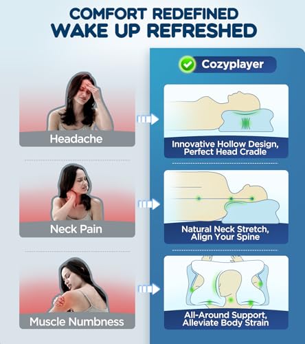 51rfri8vufl.jpg Ergonomic Cooling Cervical Pillow for Pain Relief and Neck Support