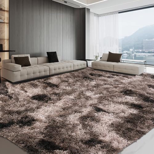 51rxo1 h76l.jpg HOMBYS Shaggy Area Rug Non-Skid Bedroom Living Room Rug for Kids Soft Plush Faux Fur Carpet Home Decor 9x12 Feet HOMBY