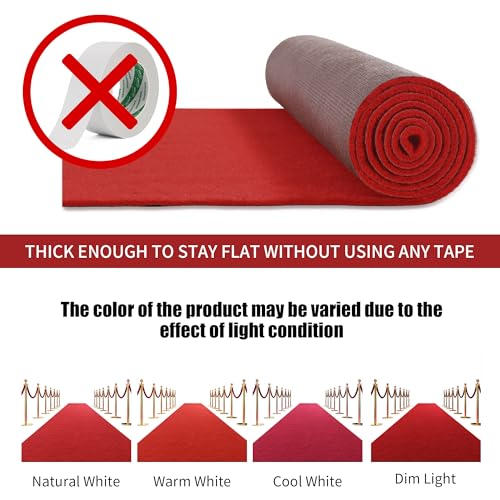 51solni2ptl.jpg HOMBYS 450 GSM Extra Thick Red Carpet Runner for Parties & Events HOMBYS Non-Slip Red Carpet Runner for Wedding Decorati