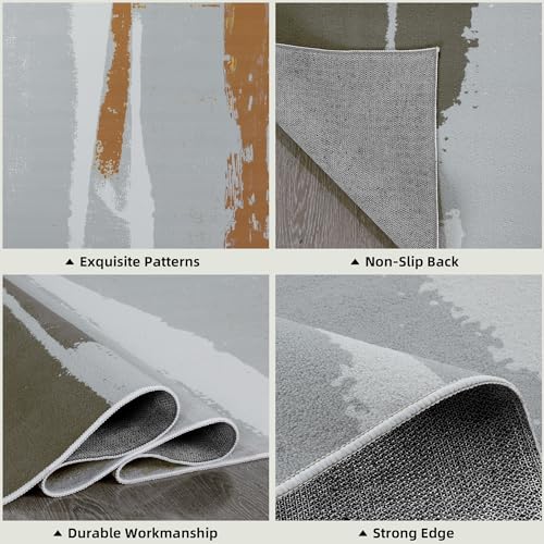 51swo9bow l 2.jpg HOMBYS 10x14 ft Modern Area Rug - Large Abstract Floor Carpet for Living Room & Bedroom | HOMBYS 10x14 ft Modern Are