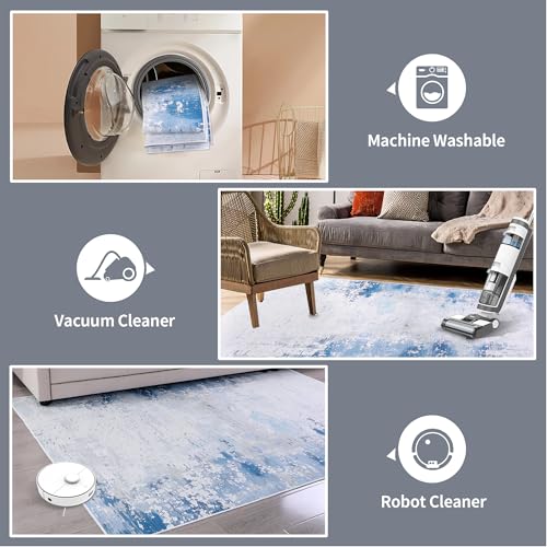 51szvmu8qfl 1.jpg HOMBYS 9x12 ft Modern Area Rug - Large Indoor Non-Slip Carpet for Living Room Bedroom and Office | HOMBYS 9x12 ft Ab