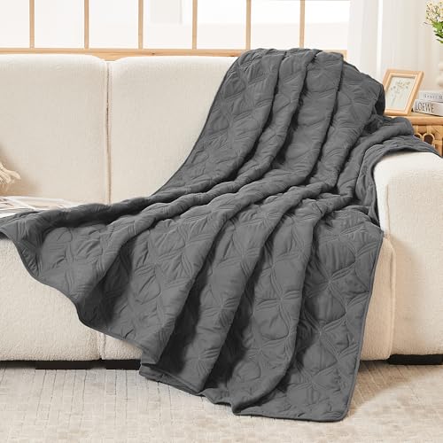 51srxvdkxzl.jpg Litanika Oversized King Bedspreads 128x120 - 3 Piece Grey Lightweight Comforter for All Season Use and Decor(Super King