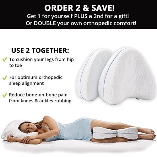 51srynfihdl 1.jpg Contour Legacy Leg & Knee Foam Support Pillow for Side Sleepers Soothing Relief for Back and Joints/Search for Leg Suppo