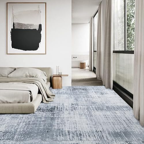 51svzdc4oal 2.jpg HOMBYS Modern Abstract Area Rug for Living Room & Bedroom, Grey, 10x14 ft, Machine Washable, Non-Slip, Boho Style, Ideal