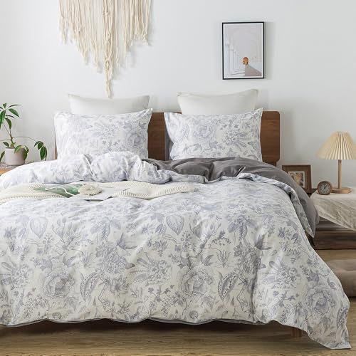 51to7blwc6l.jpg HoneiLife King Duvet Cover Set - Soft & Breathable 100% Cotton Comforter Cover for Herbs, Floral Design, with Zipper Clo