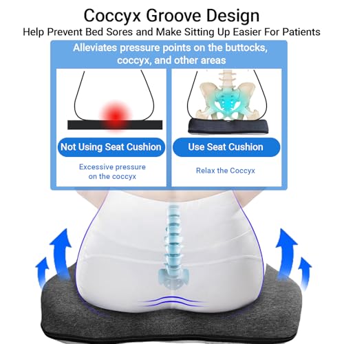 51ttbjhcll.jpg Pressure Relief Bed Sore Cushion for Wheelchair and Bed - Pain Relief for Elderly and Bedridden - Hemorrhoids and Sciati