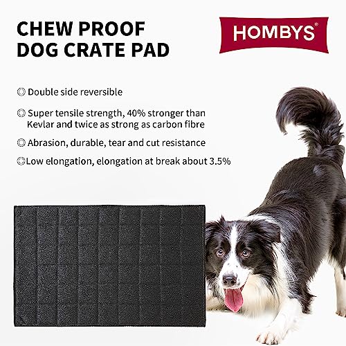 51u2l7xuxfl.jpg HOMBYS Chew Proof Dog Crate Bed Mat for Aggressive Chewers, Durable Plaid Mat 22"x35" for Medium Dogs HOMBYS Indestructi