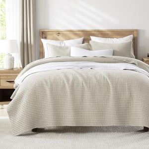 WDCOZY Beige Shabby Chic Rustic Farmhouse Country Oversized King Size Quilt Set | WDCOZY Beige California Cal King S