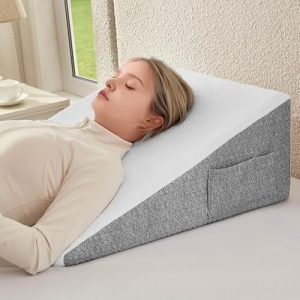 Sleeping & Resting OEKO-TEX STANDARD 100 24"x24"x10" Memory Foam Wedge Pillow - Adults Bedroom & Living Room Comfort |