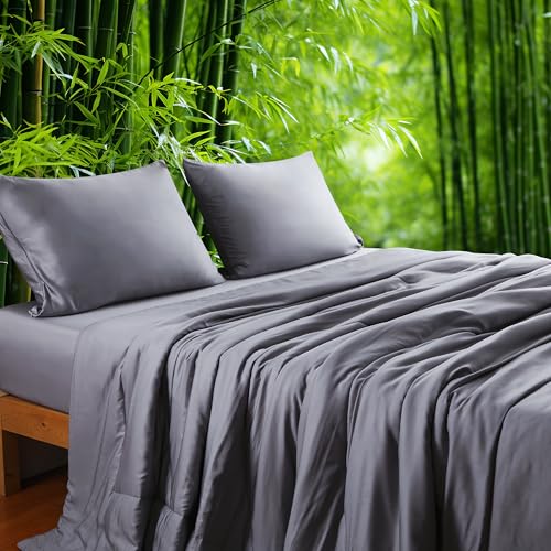 51uyg3jlhsl 1.jpg Natural Bamboo Viscose Cooling Comforter for Hot Nights | Silky Breathable Bamboo Viscose Duvet Insert for Summer |