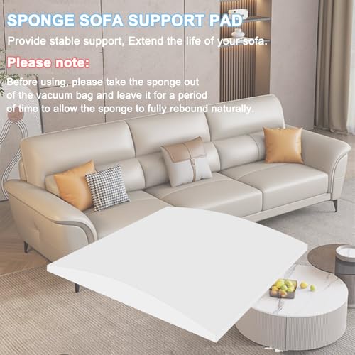 51vc6jppuul 1.jpg Ivory White 3 Pcs Sofa Cushion Supports for Sagging Seats 20"X20" High Density Foam Replacement for Sectional Loveseat C