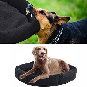 HOMBYS Indestructible Chew Proof Dog Bed for Aggressive Chewers - Black (20"x24"x5") HOMBYS Pee Proof Tough Pet Bed fo