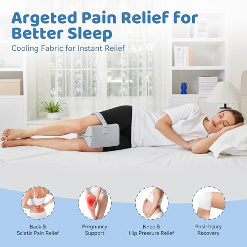 51vl5o3a2gl.jpg Cooling Leg Pillow for Side Sleepers and Sciatica Pain Relief | Spine Aligning Support Knee Pillow for Hips and Join