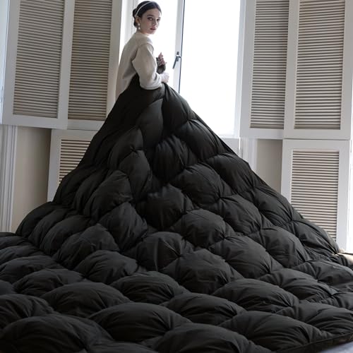 51vmwrqooel 1.jpg KAKABELL All Season Ultra Soft and Cozy Noiseless Goose Down Feathers Fiber Comforter Cal King Size | KAKABELL Ultra