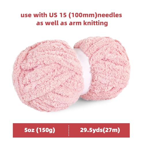 51vpu450txl.jpg MABOZOO 8 Pack Super Bulky Chenille Yarn for Hand Knitting and Crocheting