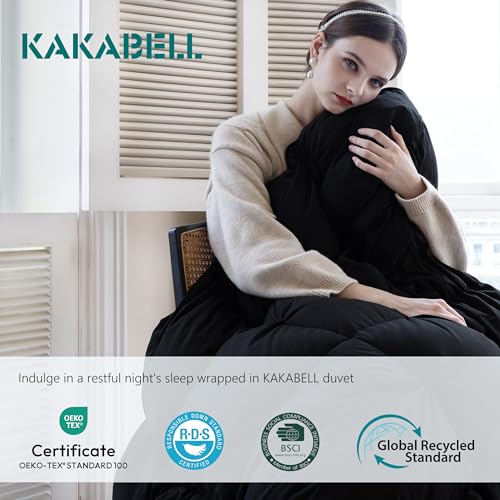 51vssd2q1dl 1.jpg KAKABELL All Season Ultra Soft and Cozy Noiseless Goose Down Feathers Fiber Comforter Cal King Size | KAKABELL Ultra
