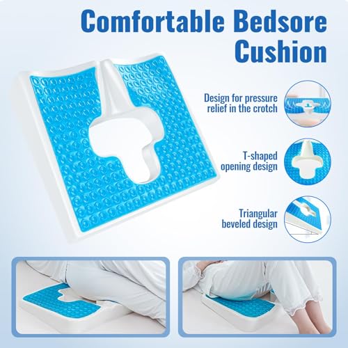 51wboo1jgvl.jpg Cooling Gel Memory Foam Bed Sore Cushion for Butt | T-Shaped Pressure Relief for Wheelchair, Office & Car | Coccyx Suppo