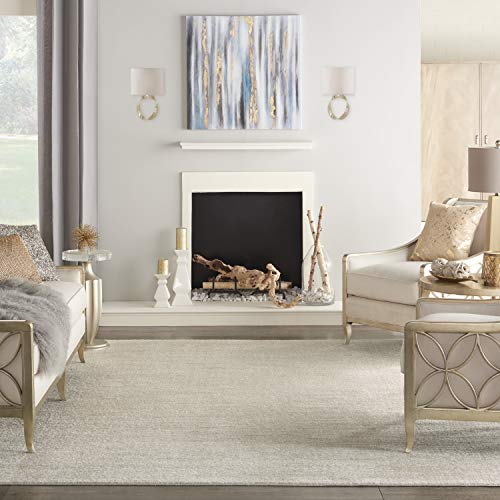 51wiwueub2l.jpg Nourison Essentials Ivory Beige 9x12 Indoor/Outdoor Area Rug - Easy Cleaning, Non Shedding, For Bed Room, Living Room &