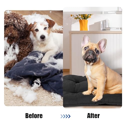 51wlynttowl 2.jpg Chew Proof Dog Bed - Indestructible Crate Pad Mat for Aggressive Chewers - Durable and Water Resistant Teething Puppy
