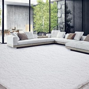 Ultra Fuzzy Large Shaggy Area Rug for Living Room and Bedroom | Non-Skid Kids Playroom Rug - Ultra Fuzzy Faux Fur Ca