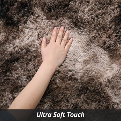 51x1r8fjzol.jpg HOMBYS Shaggy Area Rug Non-Skid Bedroom Living Room Rug for Kids Soft Plush Faux Fur Carpet Home Decor 9x12 Feet HOMBY