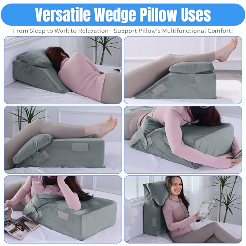 51xdnsa8epl.jpg HOMBYS Adjustable Leg Elevation Pillow for Post-Surgery Pain Relief (17"x24"x9")
