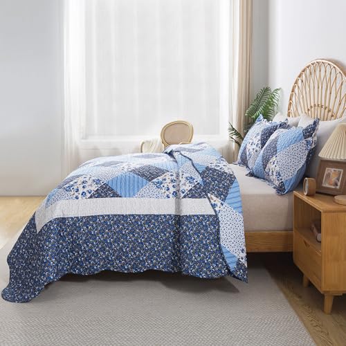 51xhkosznul 1.jpg HoneiLife California King Quilt Blue HoneiLife All Season Use Extra Large Quilt Blue HoneiLife Reversible Coverlet Micro