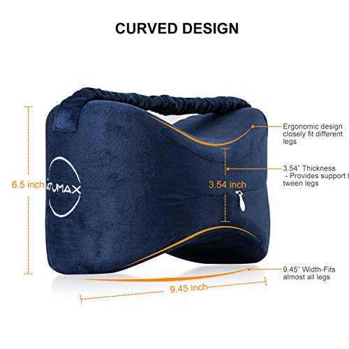51ynt2okgyl.jpg Knee Pillow for Side Sleepers - Relief from Sciatica and Back/Leg Pain + Memory Foam + Free Sleep Mask and Ear Plugs K