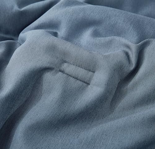 51zgh bgzl.jpg Chezmoi Collection Cliff 3-Piece Lightweight Cooling Comforter Set for Hot Sleepers - Steel Blue