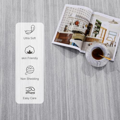 51zydom39el 1.jpg HOMBYS 10x14 Modern Area Rug for Living Room and Bedroom, Non-Shedding Ombre Tonal Floor Carpet with Non-Slip Backing, M