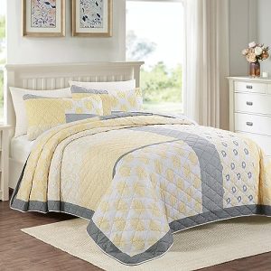 HOMBYS Oversized King Plaid Patchwork Bedspread, All Season Home Bedding Decor for King Size Bed | HOMBYS Lightweigh