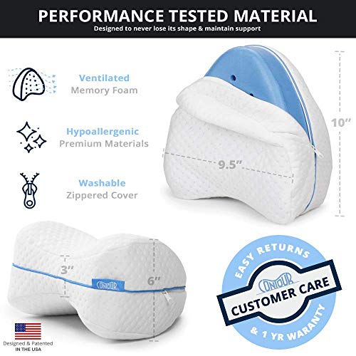 51adakrqrzl 1.jpg Contour Legacy Leg & Knee Foam Support Pillow for Side Sleepers Soothing Relief for Back and Joints/Search for Leg Suppo