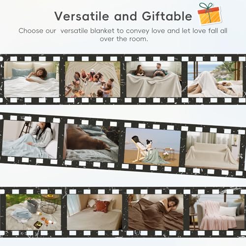 51ahgwcagl.jpg PHF Cooling Waffle Blanket Queen Size for Hot Sleepers, Lightweight Linen Breathable Blanket 90"x90" PHF Cooling Waffl