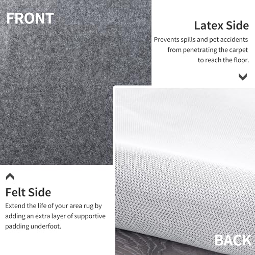 51axkf99pdl 2.jpg HOMBYS 100% Waterproof Non-Slip 8x10 ft Rug Pad for Hardwood Floors | HOMBYS Non-Slip Carpet Pads for All Floors and